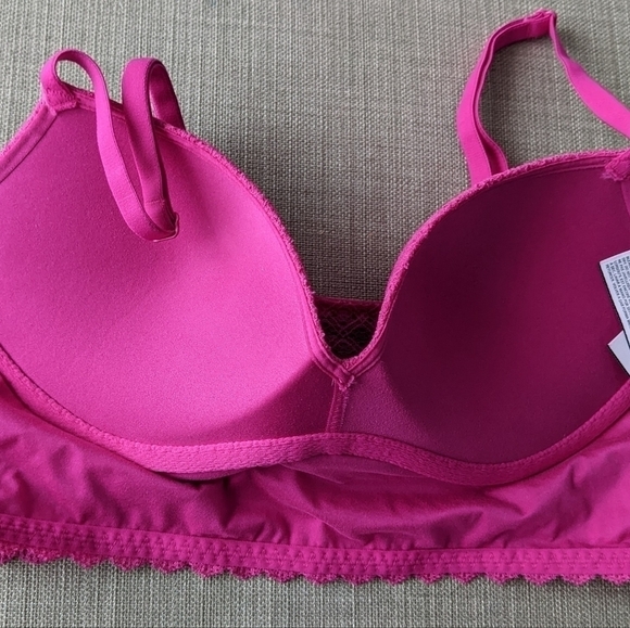 VICTORIA'S secret body by Victoria lace padded nowire pink bralette bra 32C B069 - Picture 4 of 7
